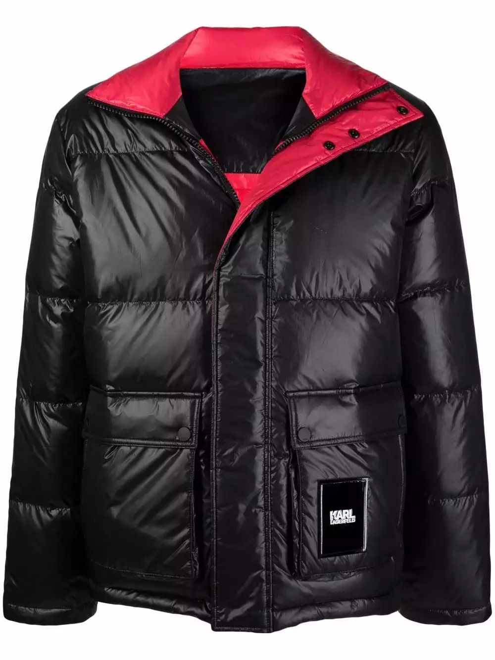 Karl Lagerfeld colour-block padded coat