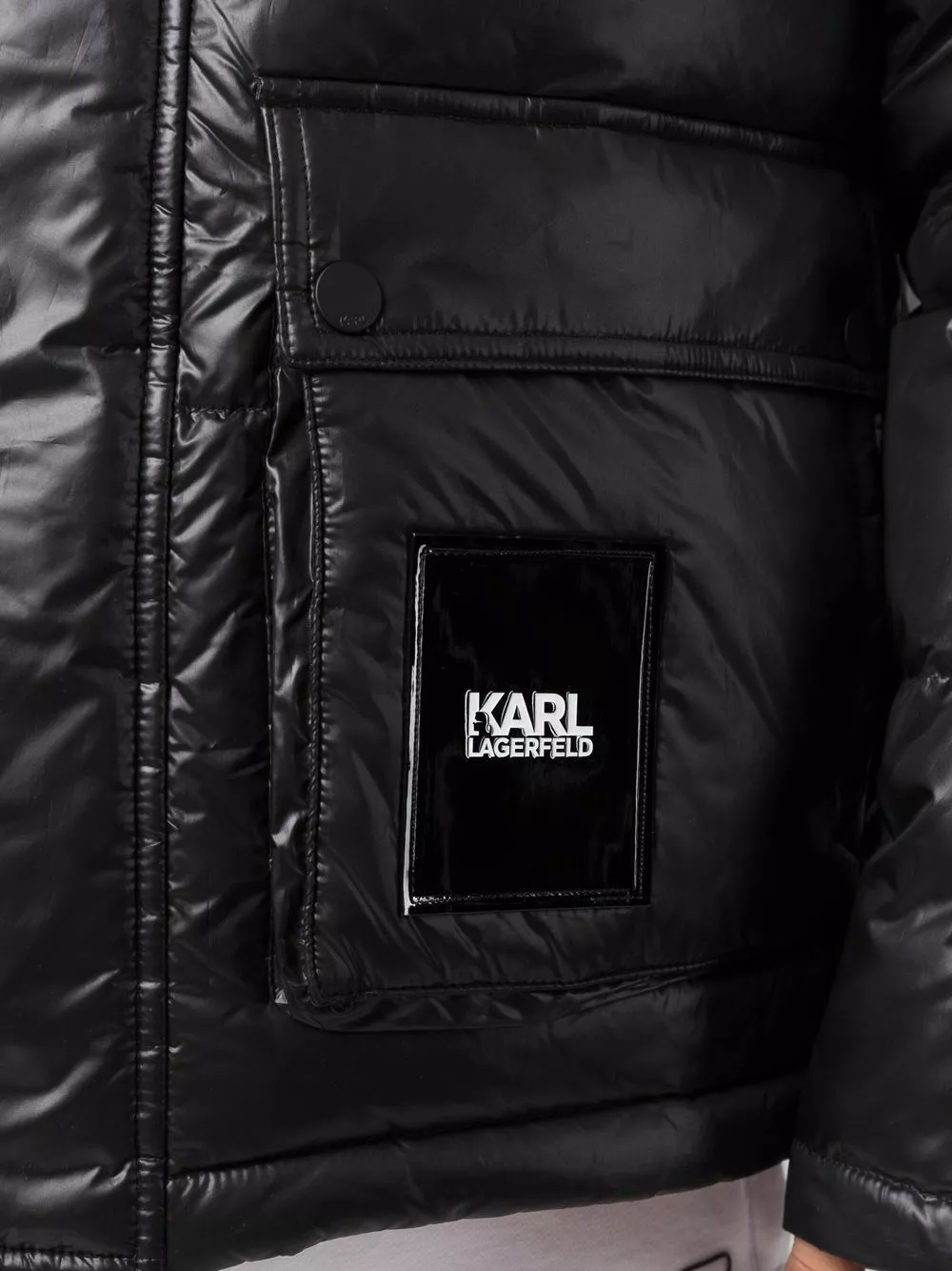 Karl Lagerfeld colour-block padded coat