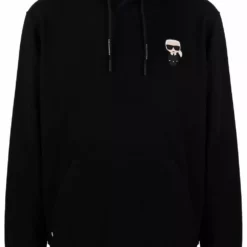 Karl Lagerfeld chest logo-print hoodie