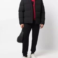 Karl Lagerfeld panelled puffer jacket
