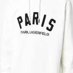 Karl Lagerfeld Paris embroidered-logo hoodie