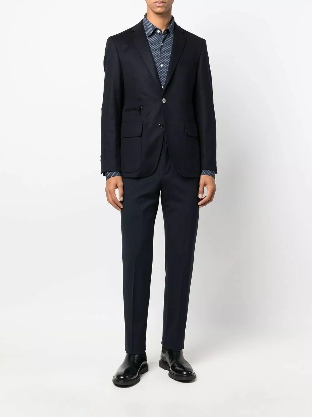Karl Lagerfeld single-breasted virgin wool-blend blazer
