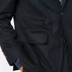 Karl Lagerfeld single-breasted virgin wool-blend blazer
