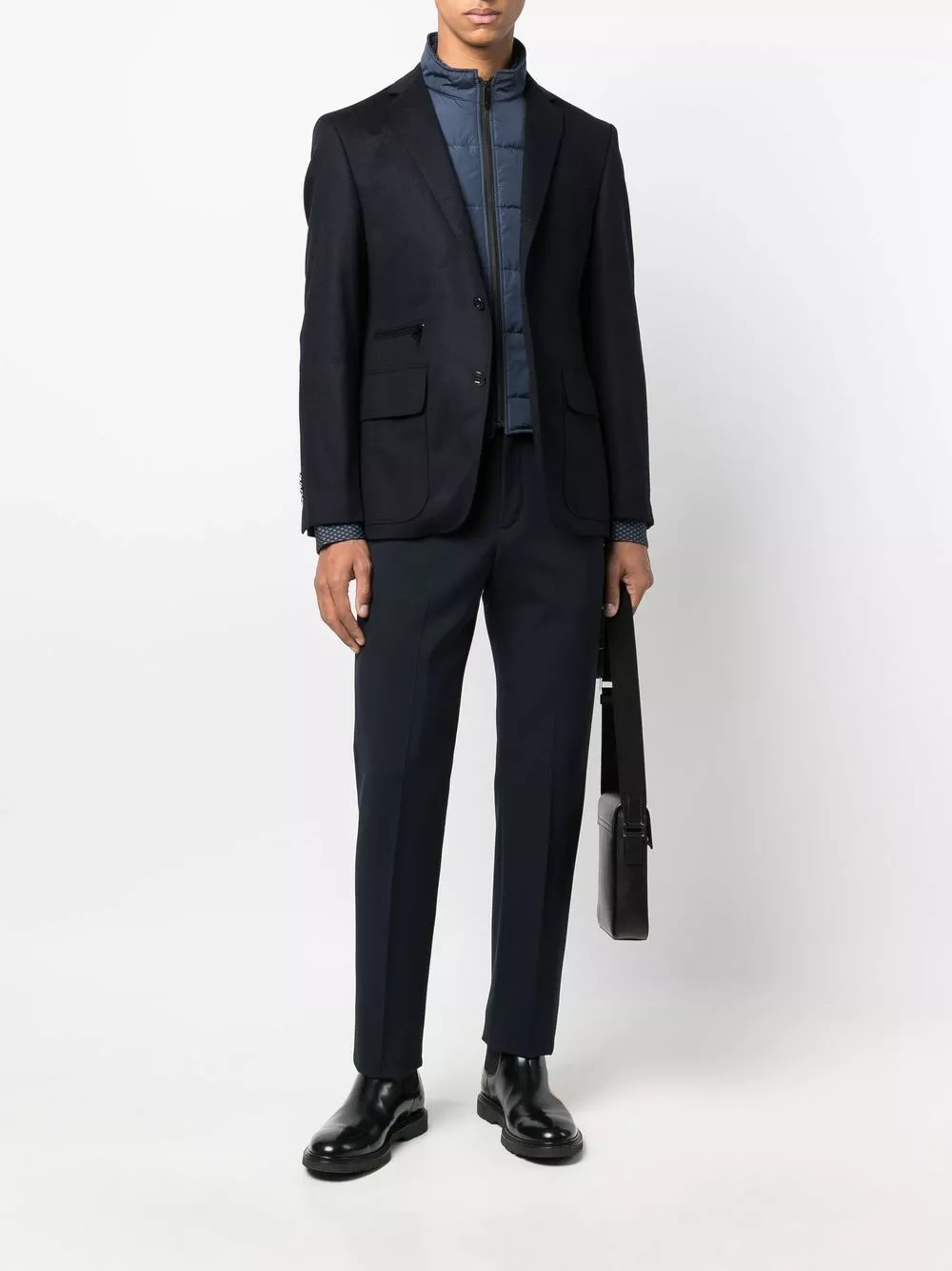 Karl Lagerfeld single-breasted virgin wool-blend blazer