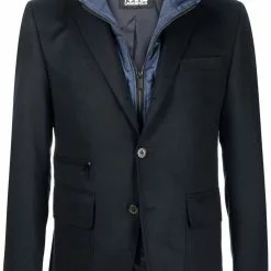 Karl Lagerfeld single-breasted virgin wool-blend blazer