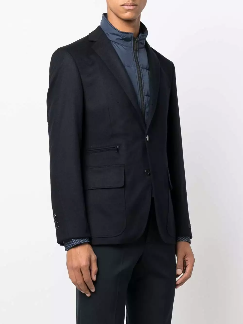 Karl Lagerfeld single-breasted virgin wool-blend blazer
