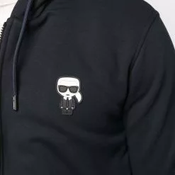 Karl Lagerfeld logo-patch detail hoodie