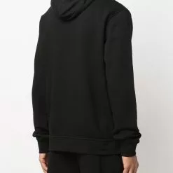 Karl Lagerfeld Ikonik logo-patch zip-up hoodie