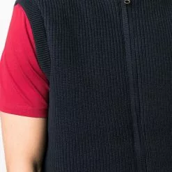 Karl Lagerfeld ribbed-knit hooded gilet