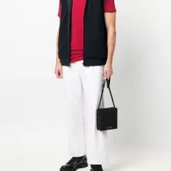 Karl Lagerfeld ribbed-knit hooded gilet