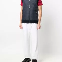 Karl Lagerfeld ribbed-knit hooded gilet