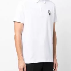 Karl Lagerfeld logo-embossed short-sleeve polo shirt