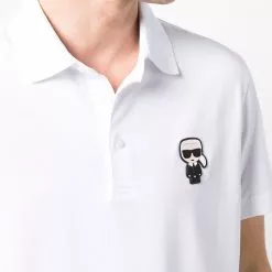Karl Lagerfeld logo-embossed short-sleeve polo shirt