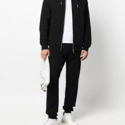 Karl Lagerfeld zipped drawstring hoodie