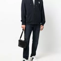 Karl Lagerfeld navy zip-up hoodie