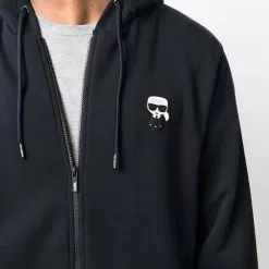 Karl Lagerfeld navy zip-up hoodie