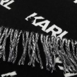 Karl Lagerfeld wool-blend logo scarf