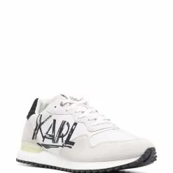 Karl Lagerfeld panelled logo-print sneakers