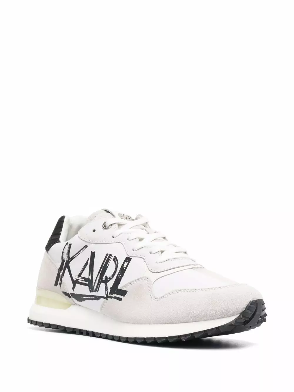 Karl Lagerfeld panelled logo-print sneakers