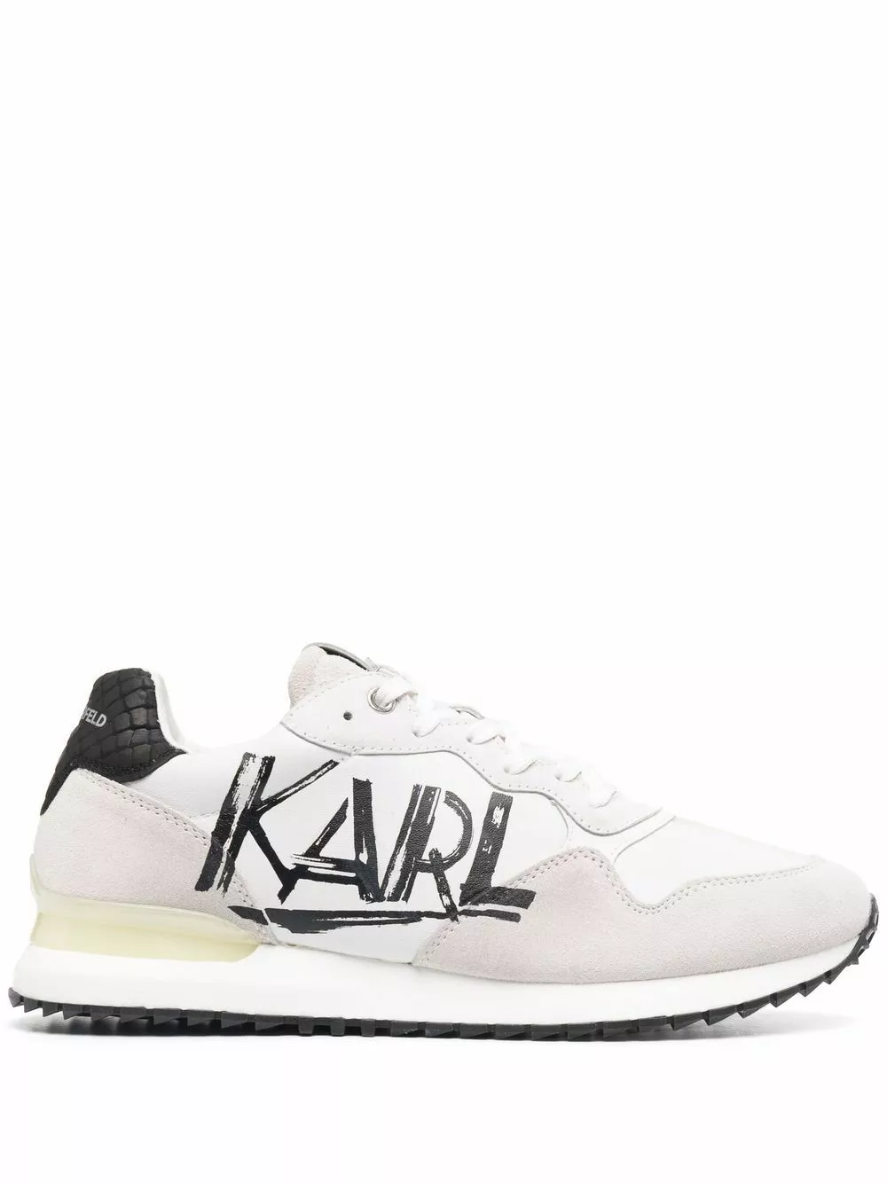 Karl Lagerfeld panelled logo-print sneakers