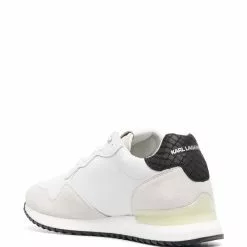 Karl Lagerfeld panelled logo-print sneakers