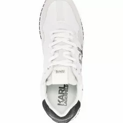 Karl Lagerfeld panelled logo-print sneakers