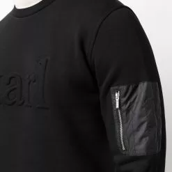 Karl Lagerfeld zip sleeve pocket jumper